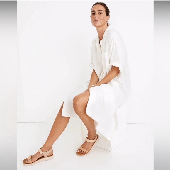 MADEWELL Lightestspun Cover Up Maxi Shirtdress - Picture 2 of 6